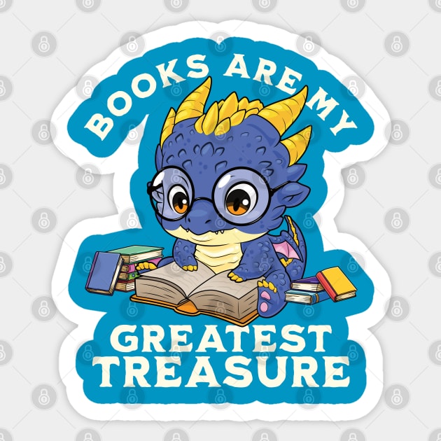 Book Dragon Sticker by GoshWow®